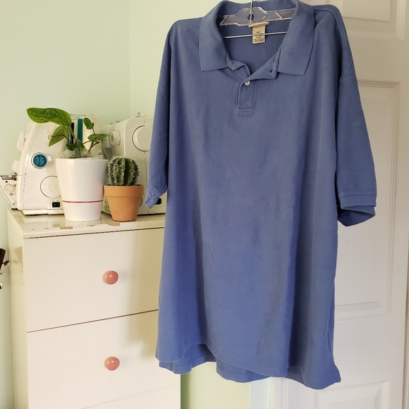 L.L. Bean Other - Men's L.L. Bean Blue Collared Short Sleeve Top, Size XL-TALL